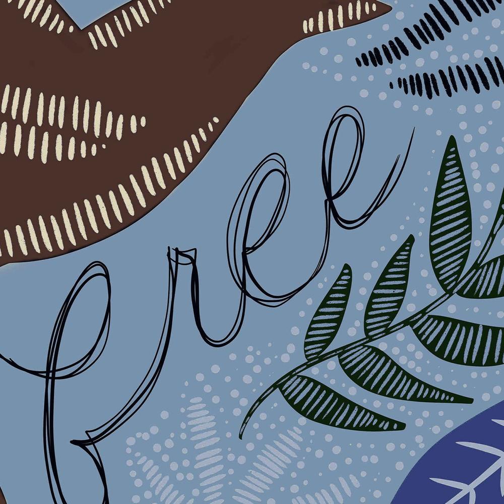 Fly Free, Blue Tone-by-Emily Wood-wall-art-print-canvas-poster-framed-Gioia
