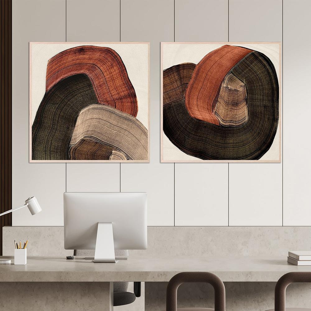 Folded Earth, Style A & B, Set Of 2-by-Emberlight Studio-wall-art-print-canvas-poster-framed-Gioia