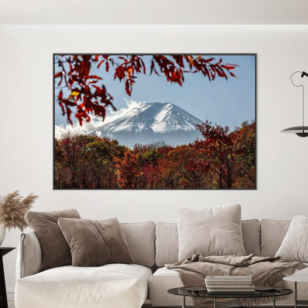 Fuji Autumn Trees-by-Andrew Paranavitana-wall-art-print-canvas-poster-framed-Gioia