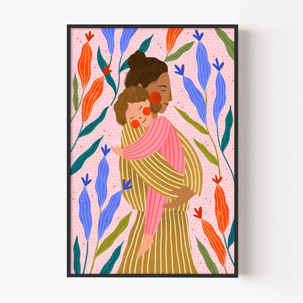 Gentle Mothers Embrace-by-Bea Muller-wall-art-print-canvas-poster-framed-Gioia