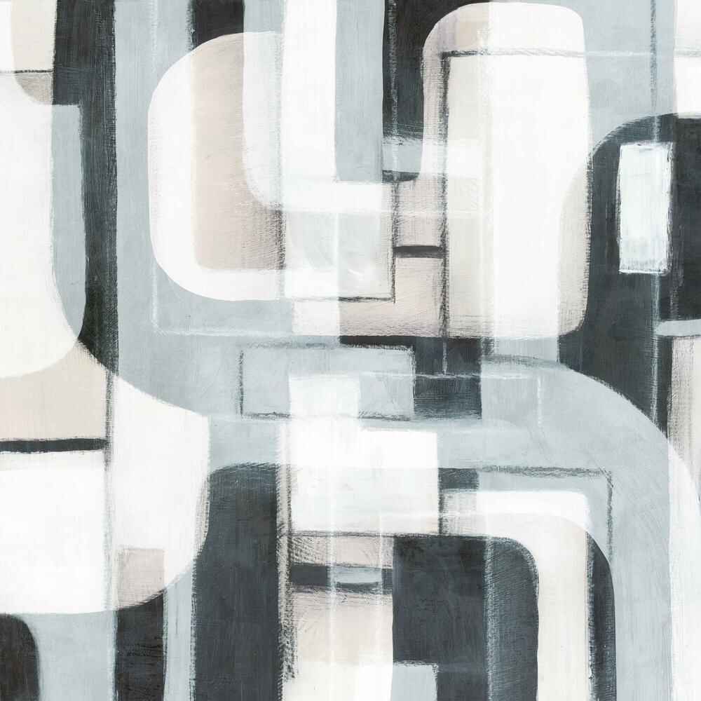 Geometric Balance in Monochrome Harmony, Style A & B, Set Of 2-by-Emma Peal-wall-art-print-canvas-poster-framed-Gioia