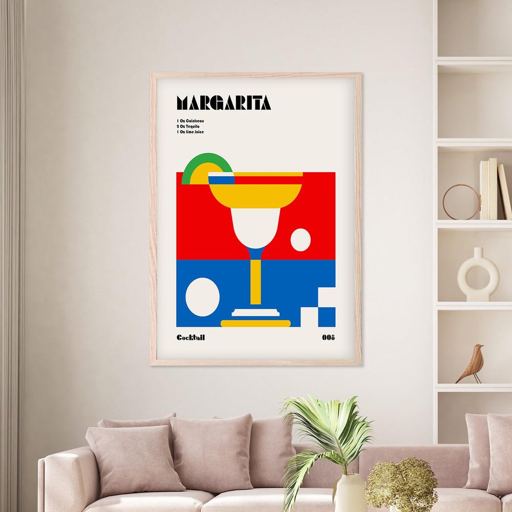 Geometric Margarita Cocktail-by-Retrodrome-wall-art-print-canvas-poster-framed-Gioia