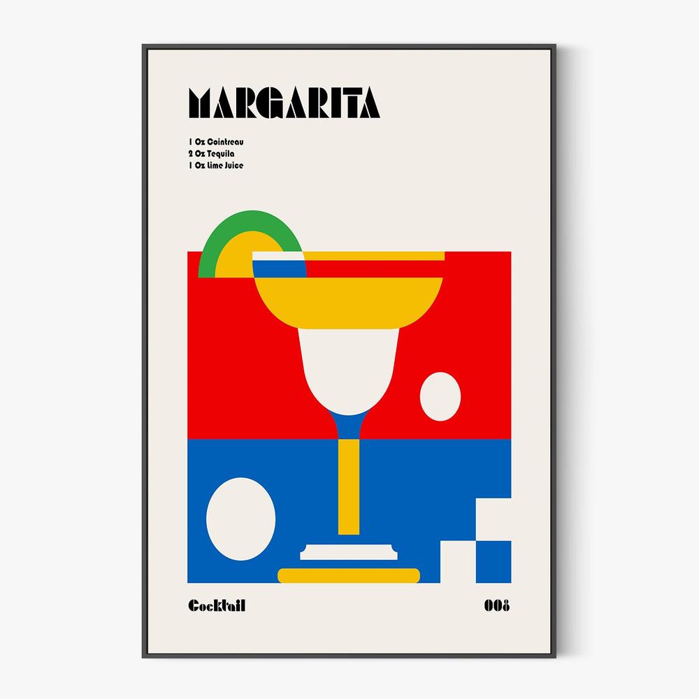 Geometric Margarita Cocktail-by-Retrodrome-wall-art-print-canvas-poster-framed-Gioia