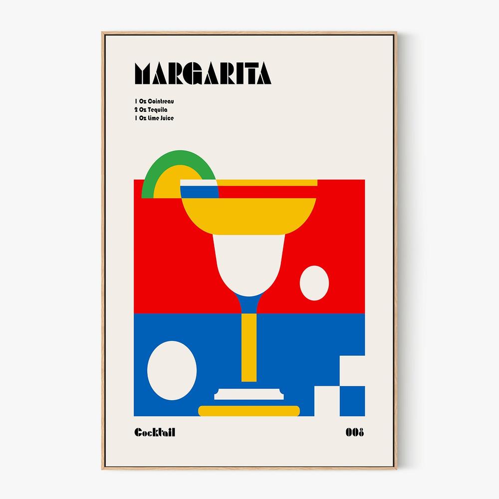 Geometric Margarita Cocktail-by-Retrodrome-wall-art-print-canvas-poster-framed-Gioia