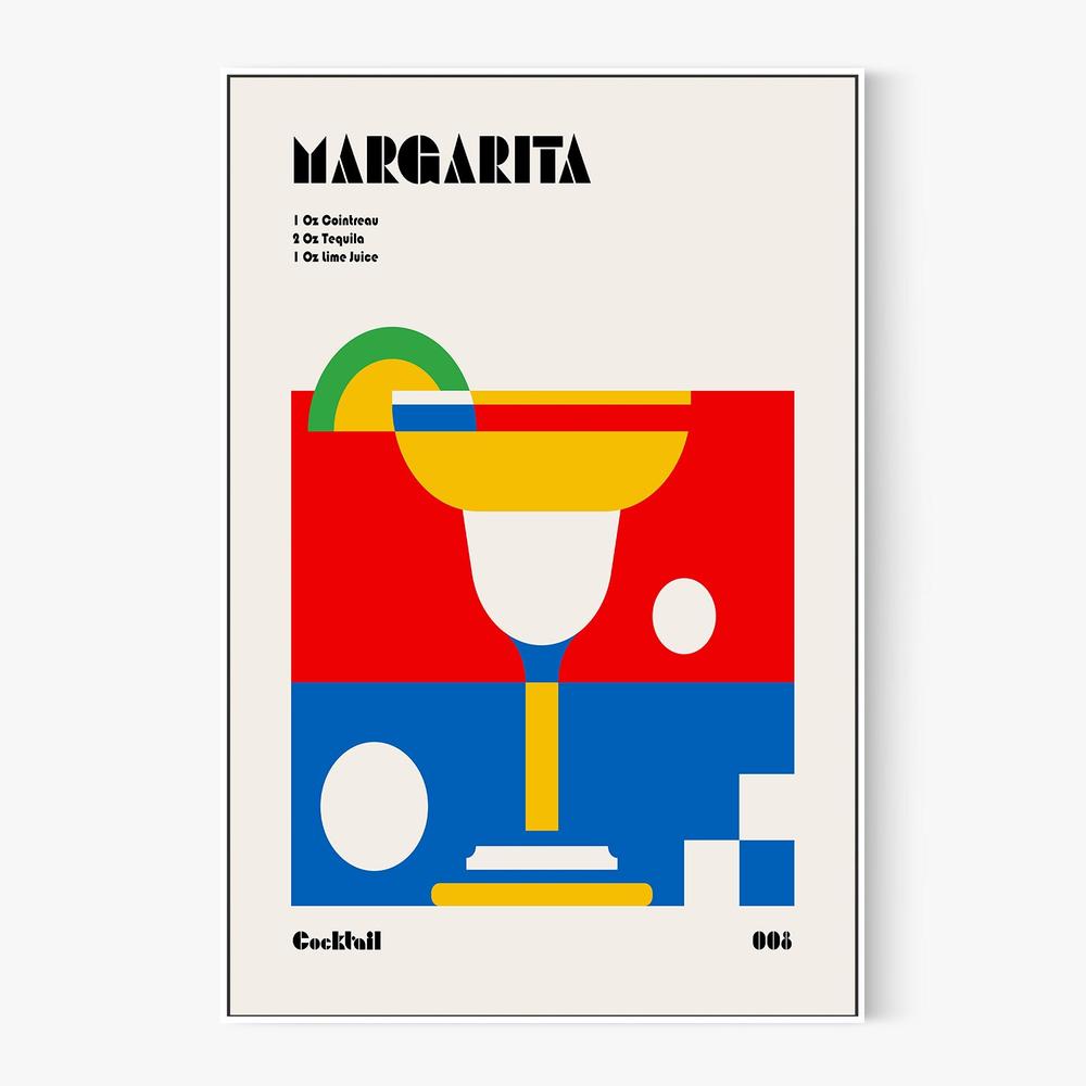 Geometric Margarita Cocktail-by-Retrodrome-wall-art-print-canvas-poster-framed-Gioia
