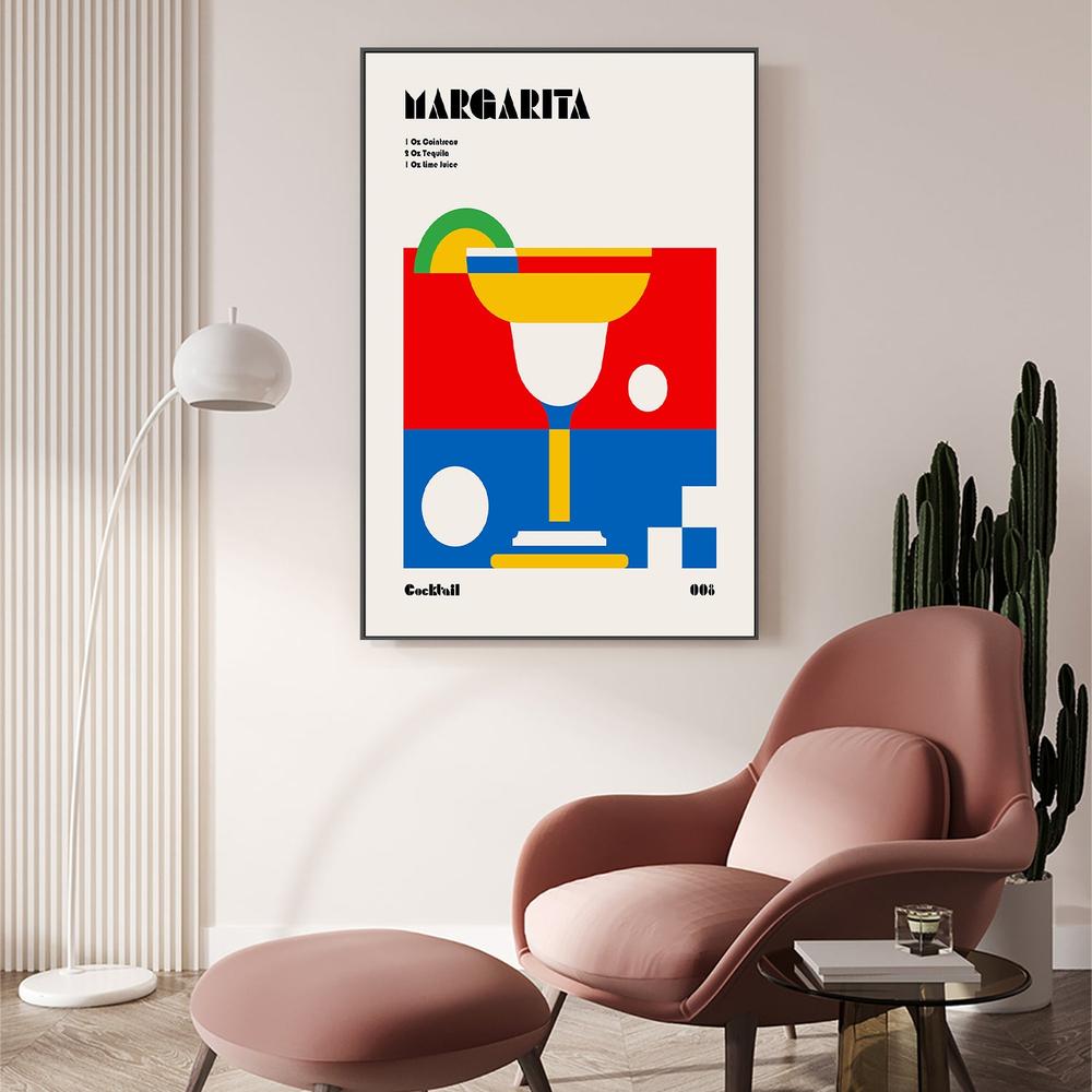 Geometric Margarita Cocktail-by-Retrodrome-wall-art-print-canvas-poster-framed-Gioia