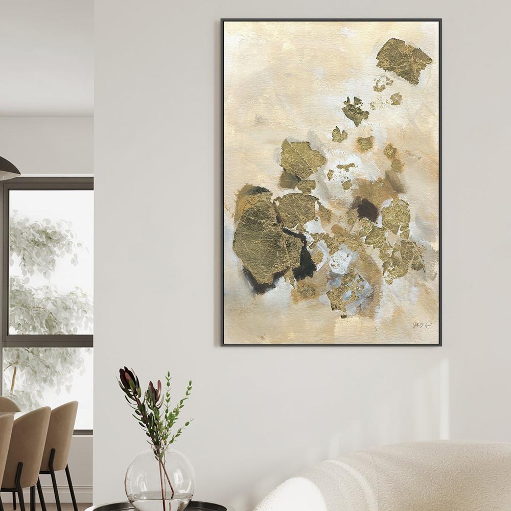 Gold Leaf Abstract-by-Yvette St. Amant-wall-art-print-canvas-poster-framed-Gioia
