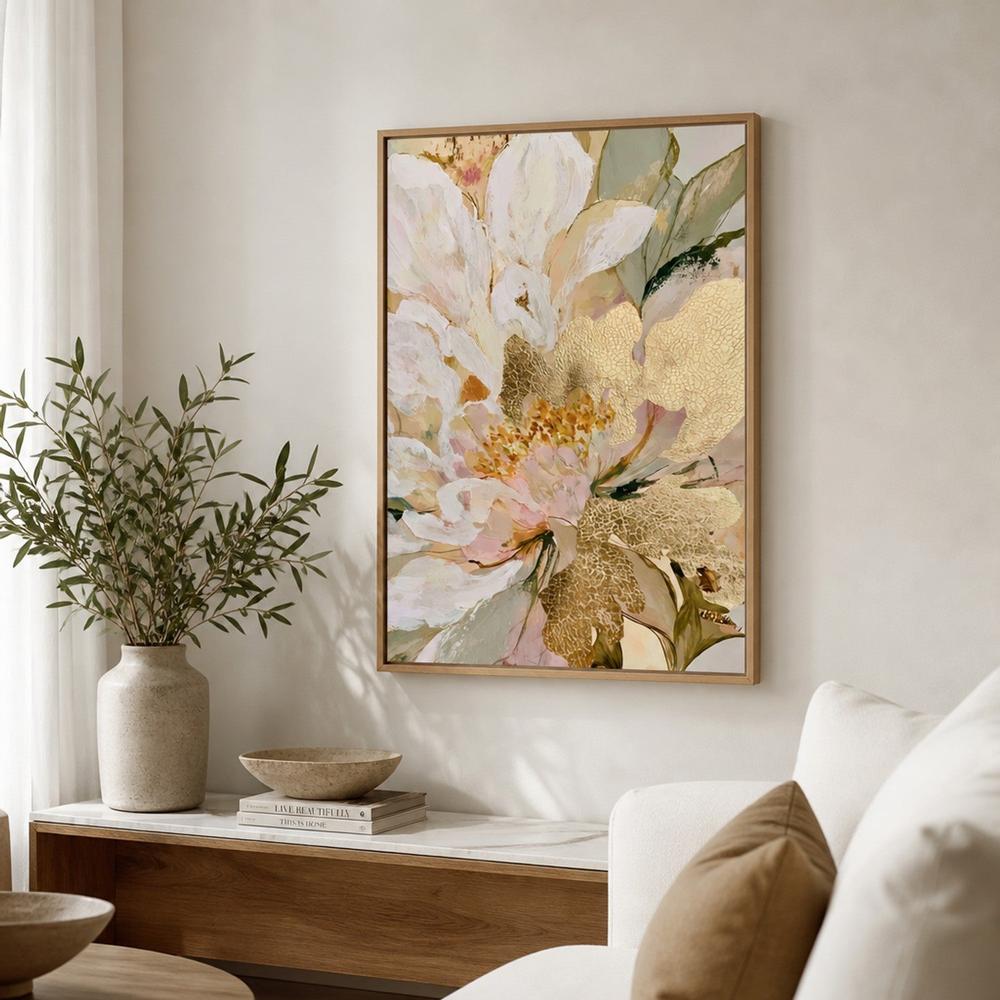 Golden Abstract Bloom-by-Stephanie Jeuffroy-wall-art-print-canvas-poster-framed-Gioia