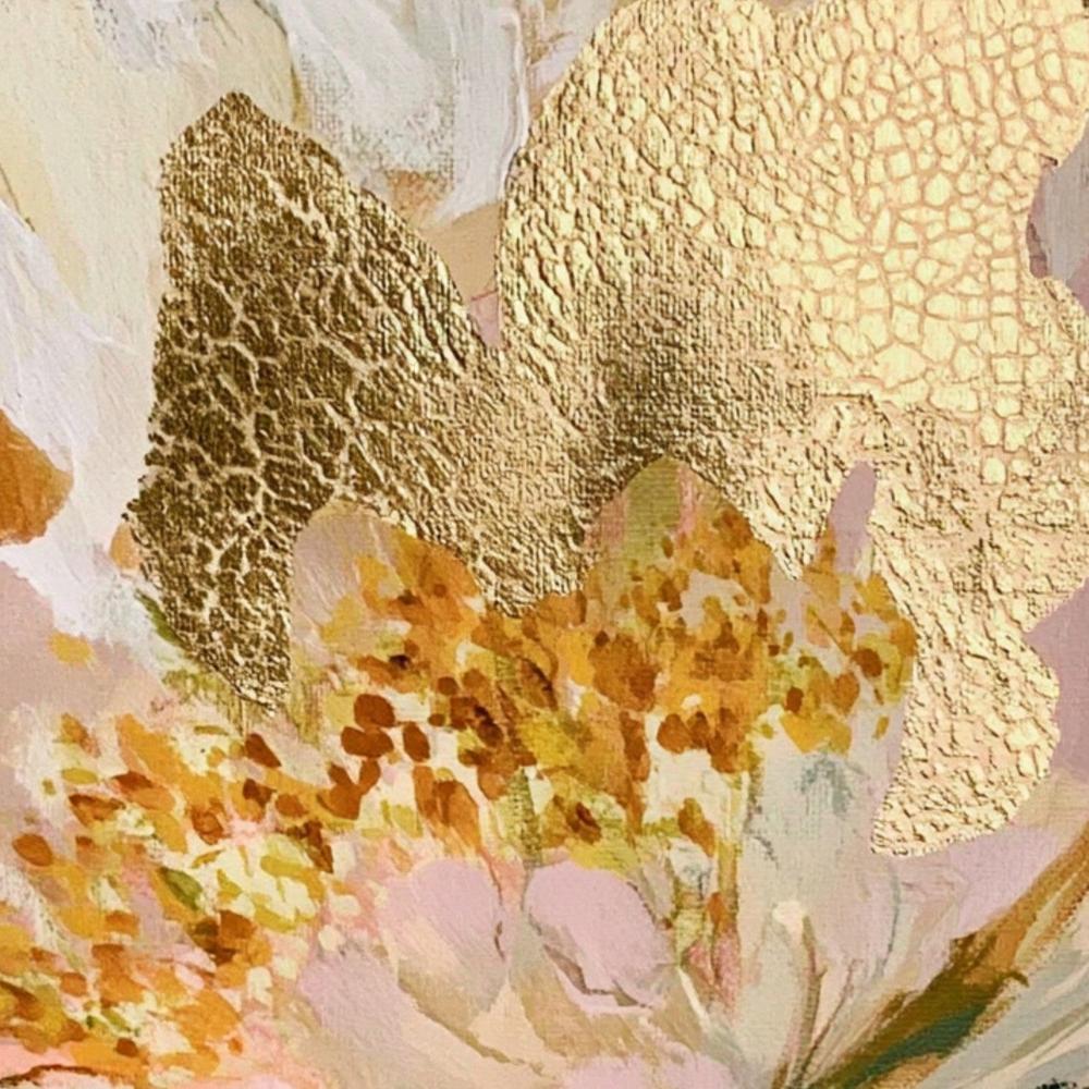 Golden Abstract Bloom-by-Stephanie Jeuffroy-wall-art-print-canvas-poster-framed-Gioia
