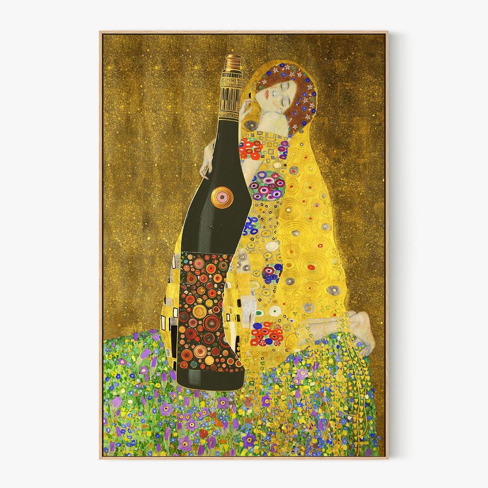 Golden Bottle Embrace-by-Artem Pozdniakov-wall-art-print-canvas-poster-framed-Gioia