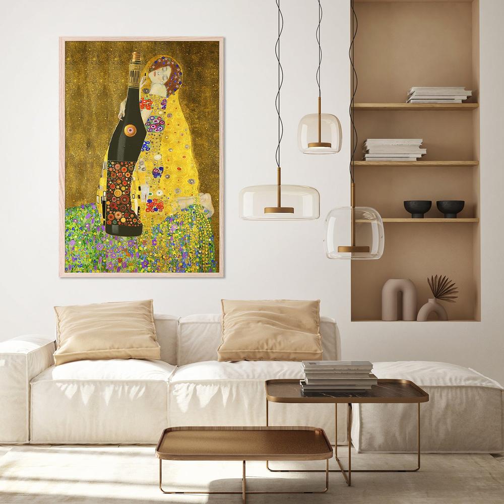 Golden Bottle Embrace-by-Artem Pozdniakov-wall-art-print-canvas-poster-framed-Gioia