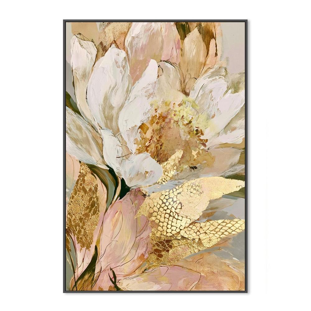 Golden Floral Abstraction-by-Stephanie Jeuffroy-wall-art-print-canvas-poster-framed-Gioia