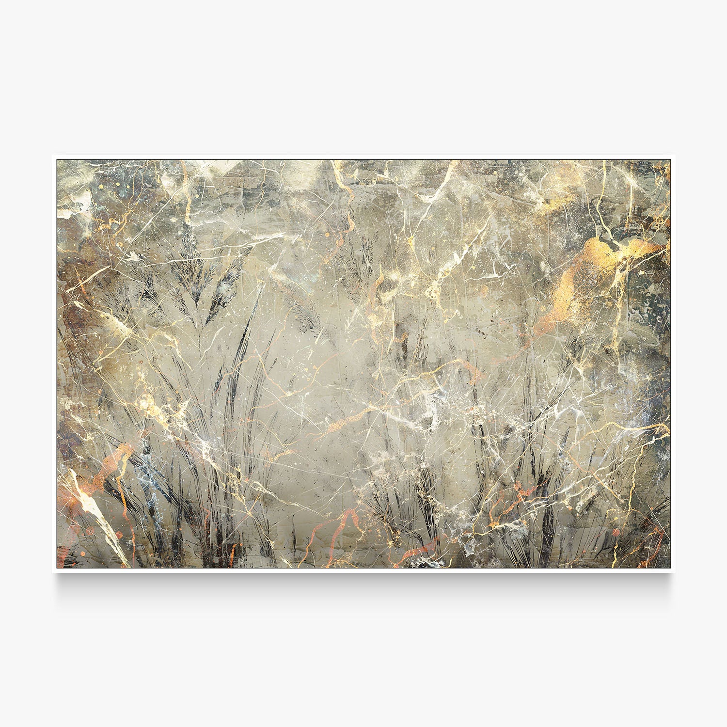 Golden Marble Veins-by-Rafal Kulik-wall-art-print-canvas-poster-framed-Gioia