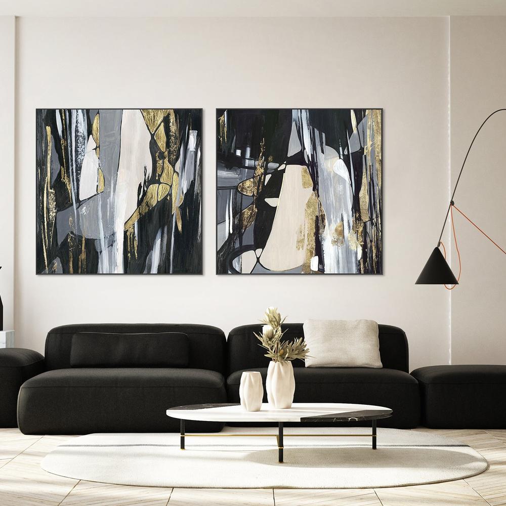 Golden Patches, Style A & B, Set Of 2-by-Lera-wall-art-print-canvas-poster-framed-Gioia