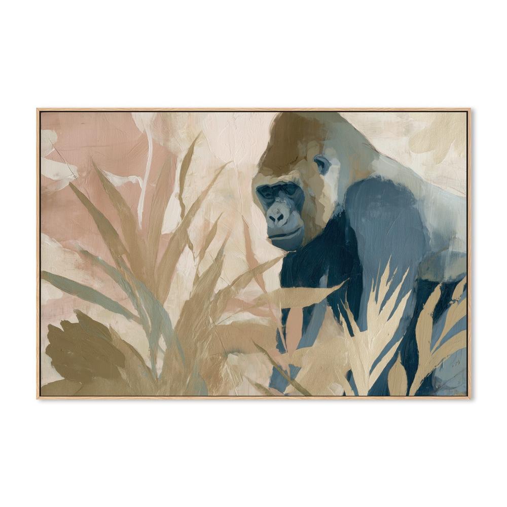 Gorilla Portrait Among Tropical Plants-by-Chromatic Storm Studio-wall-art-print-canvas-poster-framed-Gioia