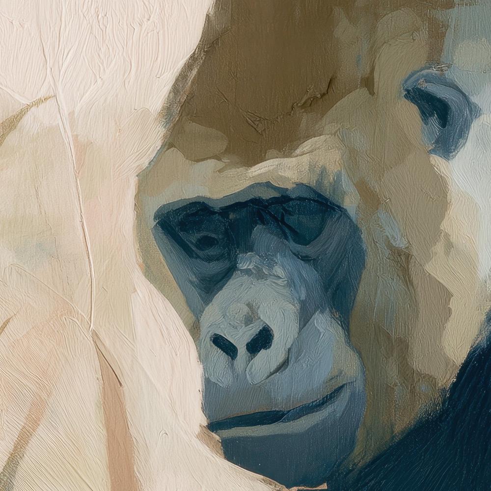 Gorilla Portrait Among Tropical Plants-by-Chromatic Storm Studio-wall-art-print-canvas-poster-framed-Gioia