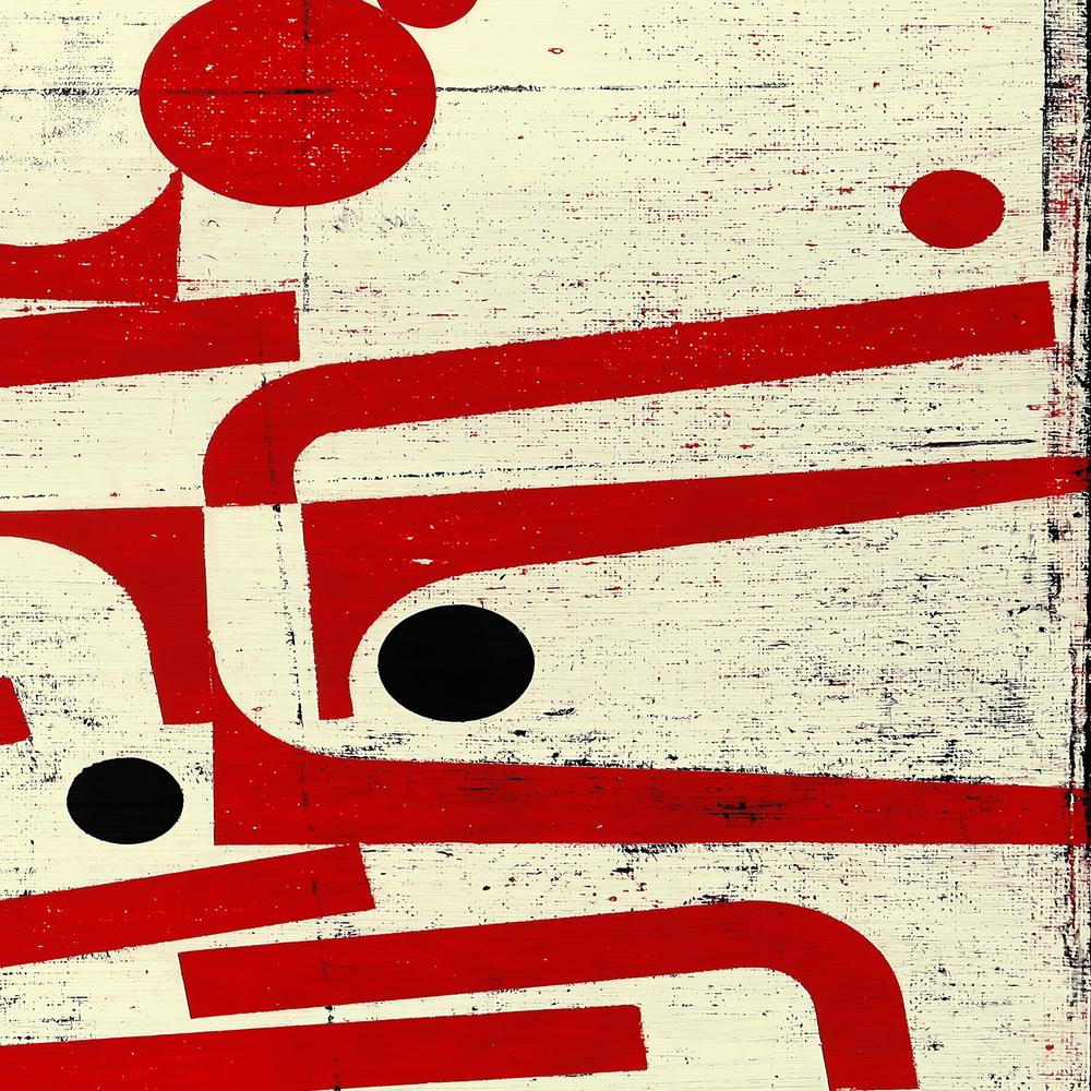 Graphic Red Black Abstract-by-Petr Strnad-wall-art-print-canvas-poster-framed-Gioia