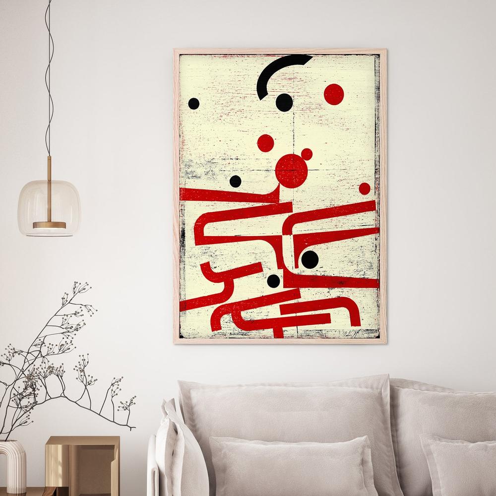 Graphic Red Black Abstract-by-Petr Strnad-wall-art-print-canvas-poster-framed-Gioia