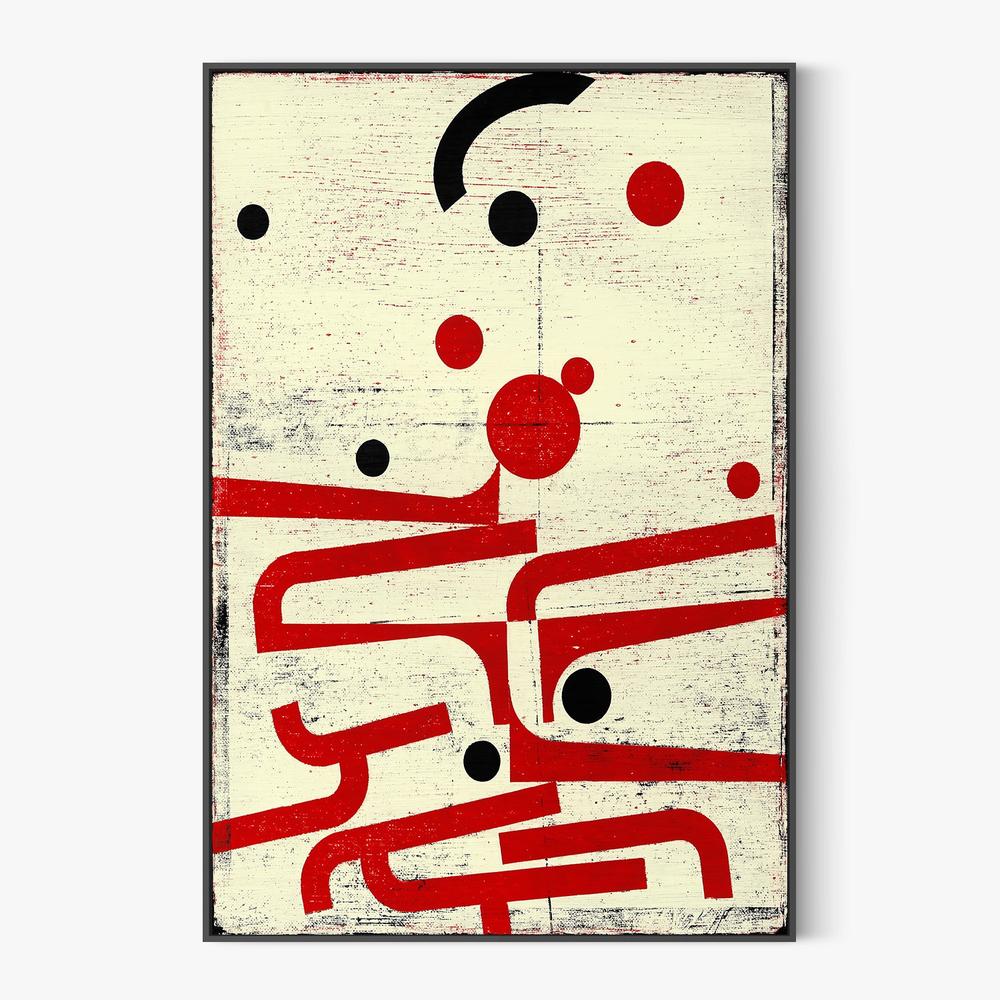 Graphic Red Black Abstract-by-Petr Strnad-wall-art-print-canvas-poster-framed-Gioia