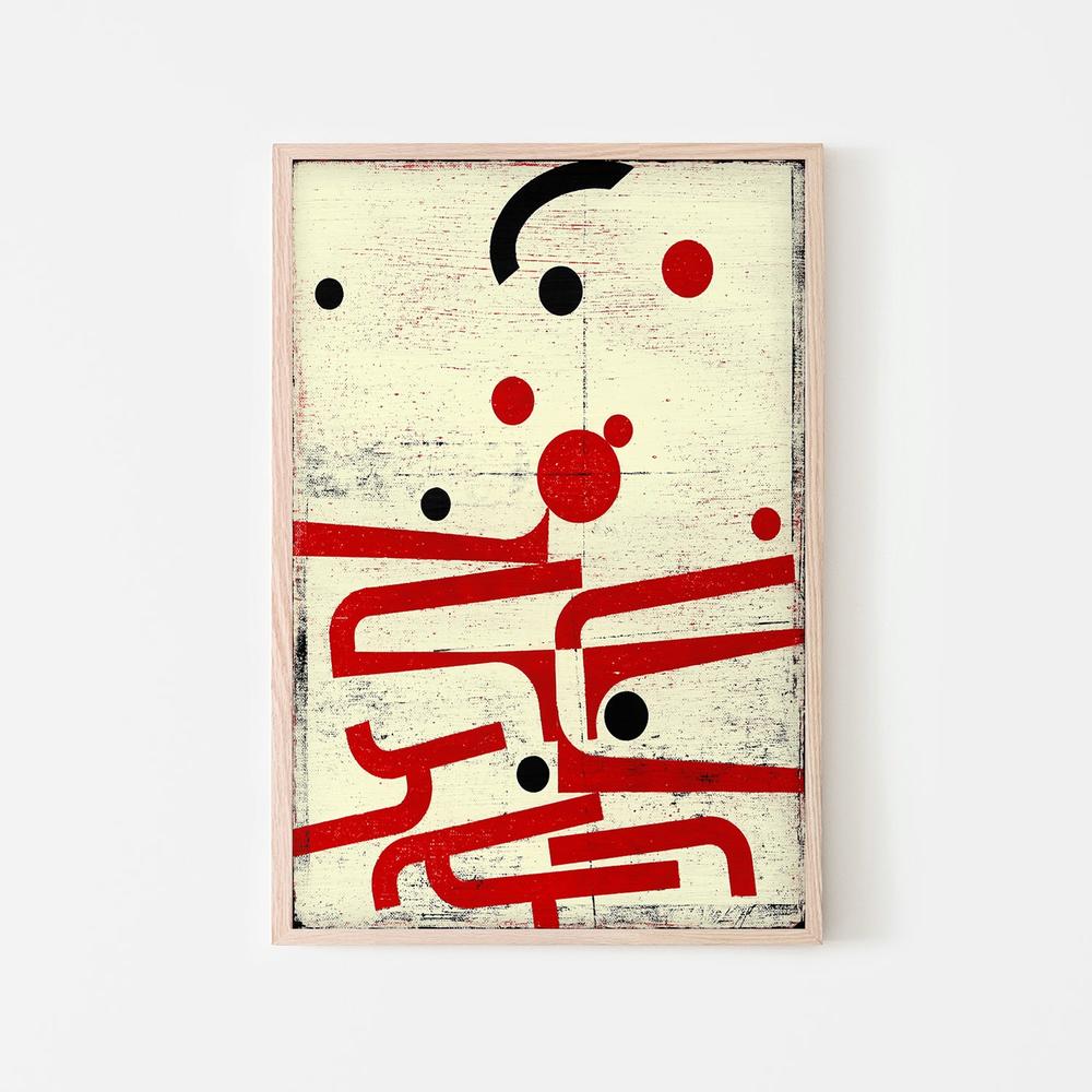 Graphic Red Black Abstract-by-Petr Strnad-wall-art-print-canvas-poster-framed-Gioia