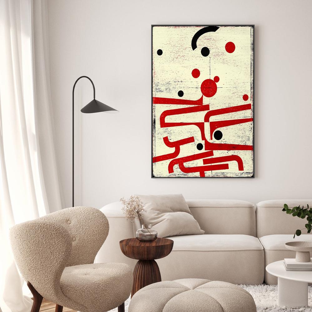 Graphic Red Black Abstract-by-Petr Strnad-wall-art-print-canvas-poster-framed-Gioia