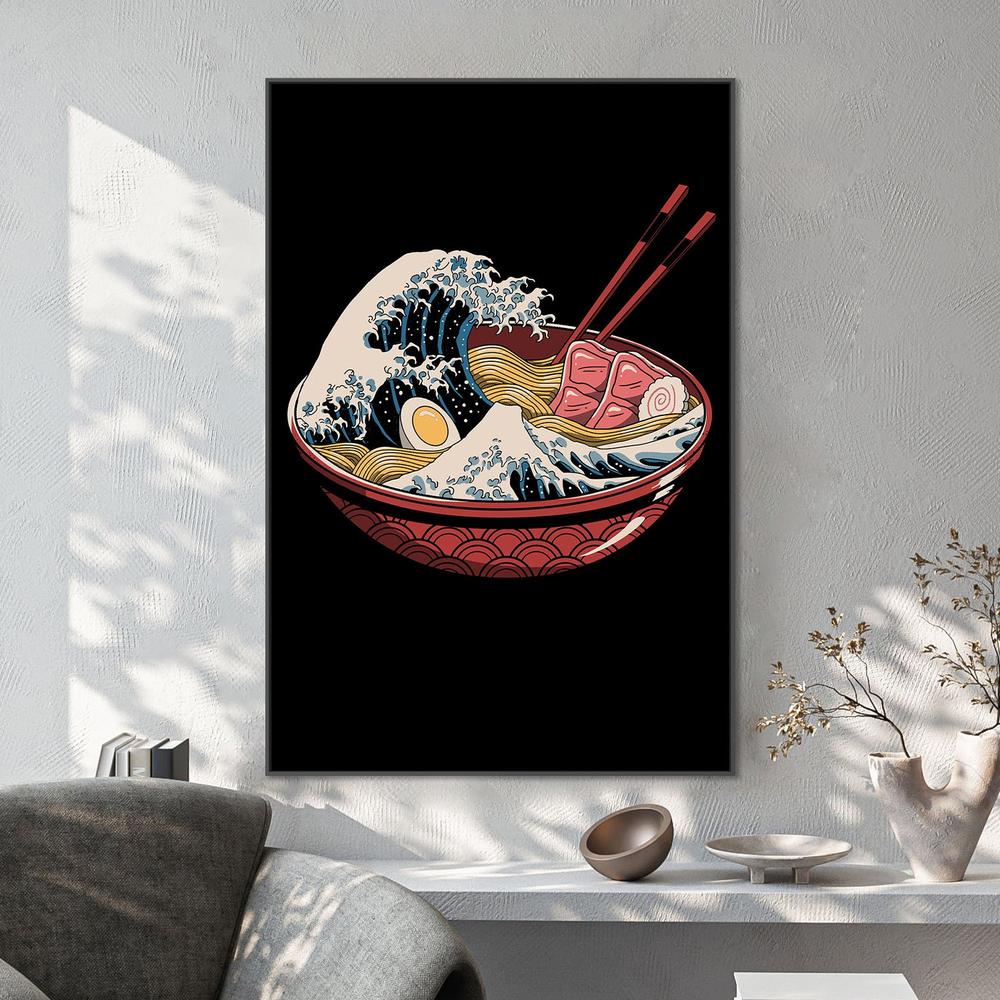 Great Ramen Wave-by-Vincent Trinidad-wall-art-print-canvas-poster-framed-Gioia