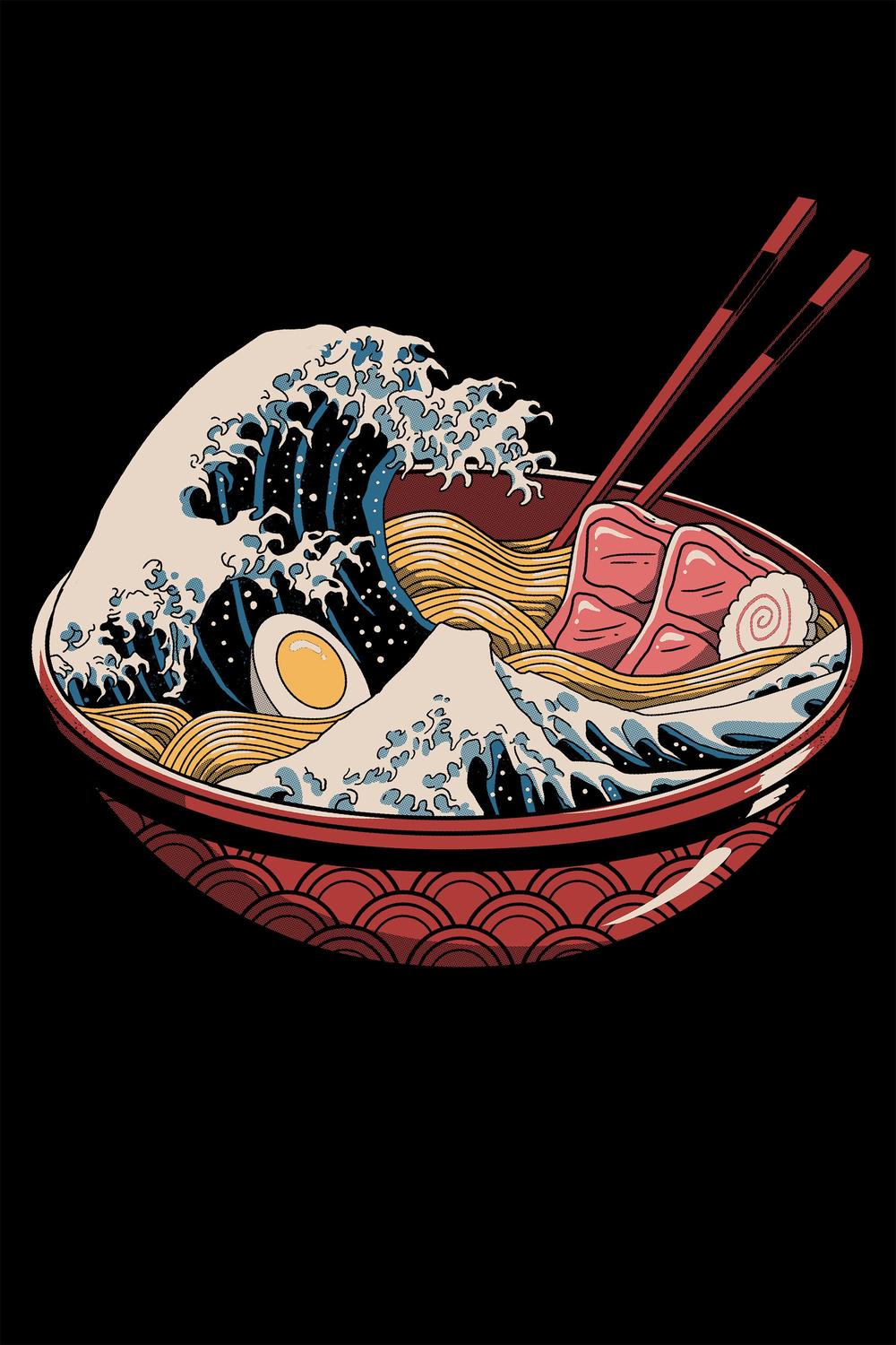 Great Ramen Wave-by-Vincent Trinidad-wall-art-print-canvas-poster-framed-Gioia