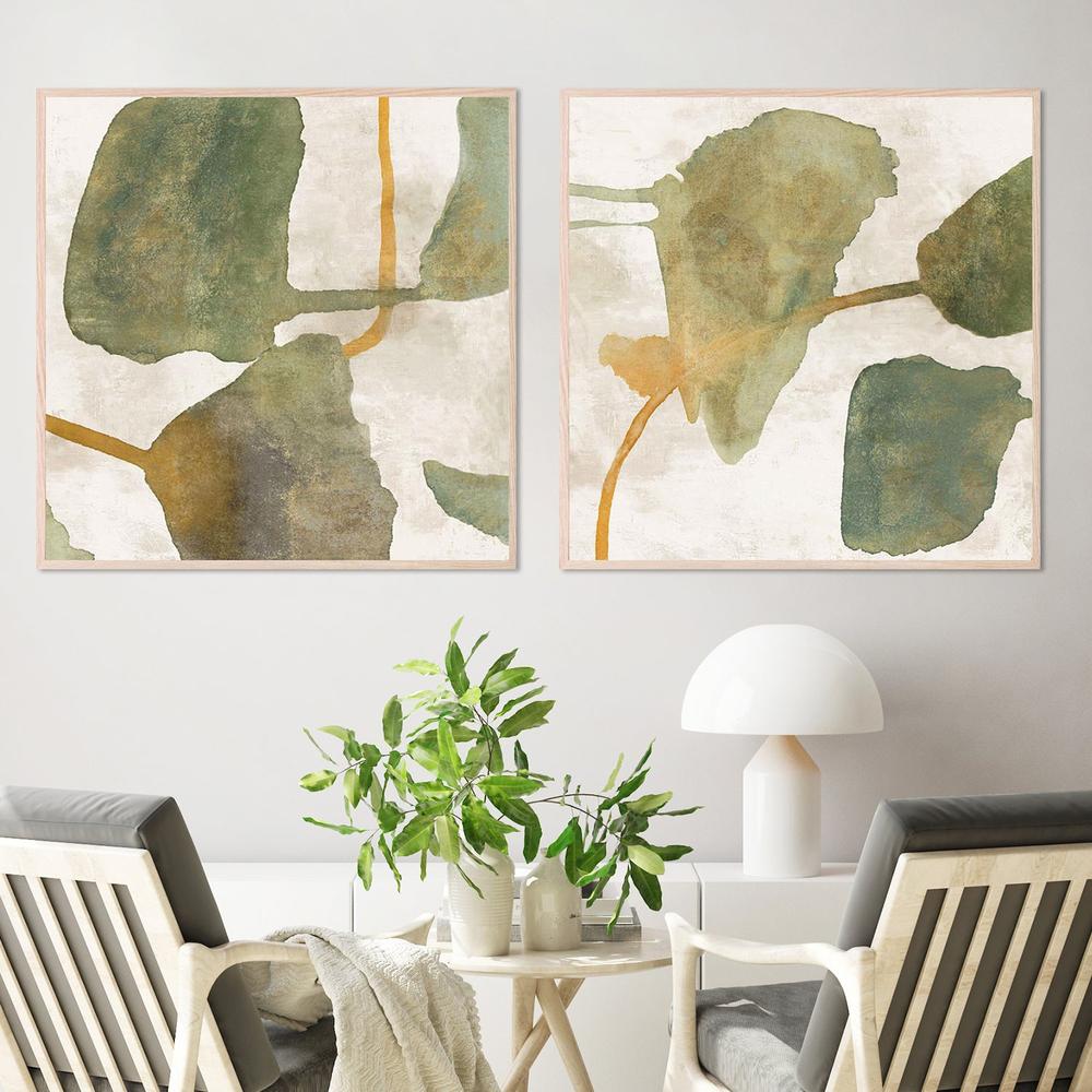 Green Above, Style A & B, Set Of 2-by-Jacob Q-wall-art-print-canvas-poster-framed-Gioia