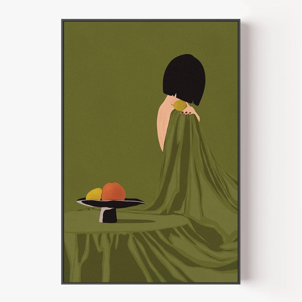 Green Dress Still Life-by-Lisa Solomoniuk-wall-art-print-canvas-poster-framed-Gioia