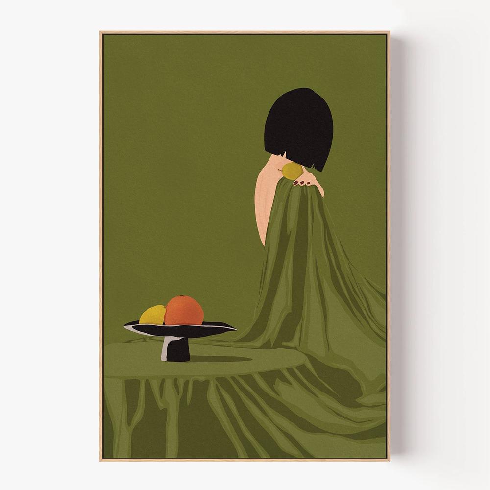 Green Dress Still Life-by-Lisa Solomoniuk-wall-art-print-canvas-poster-framed-Gioia