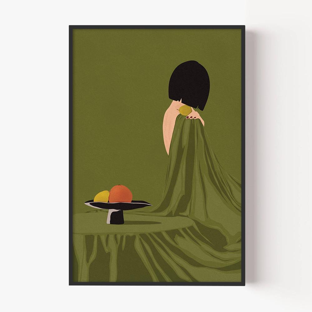Green Dress Still Life-by-Lisa Solomoniuk-wall-art-print-canvas-poster-framed-Gioia