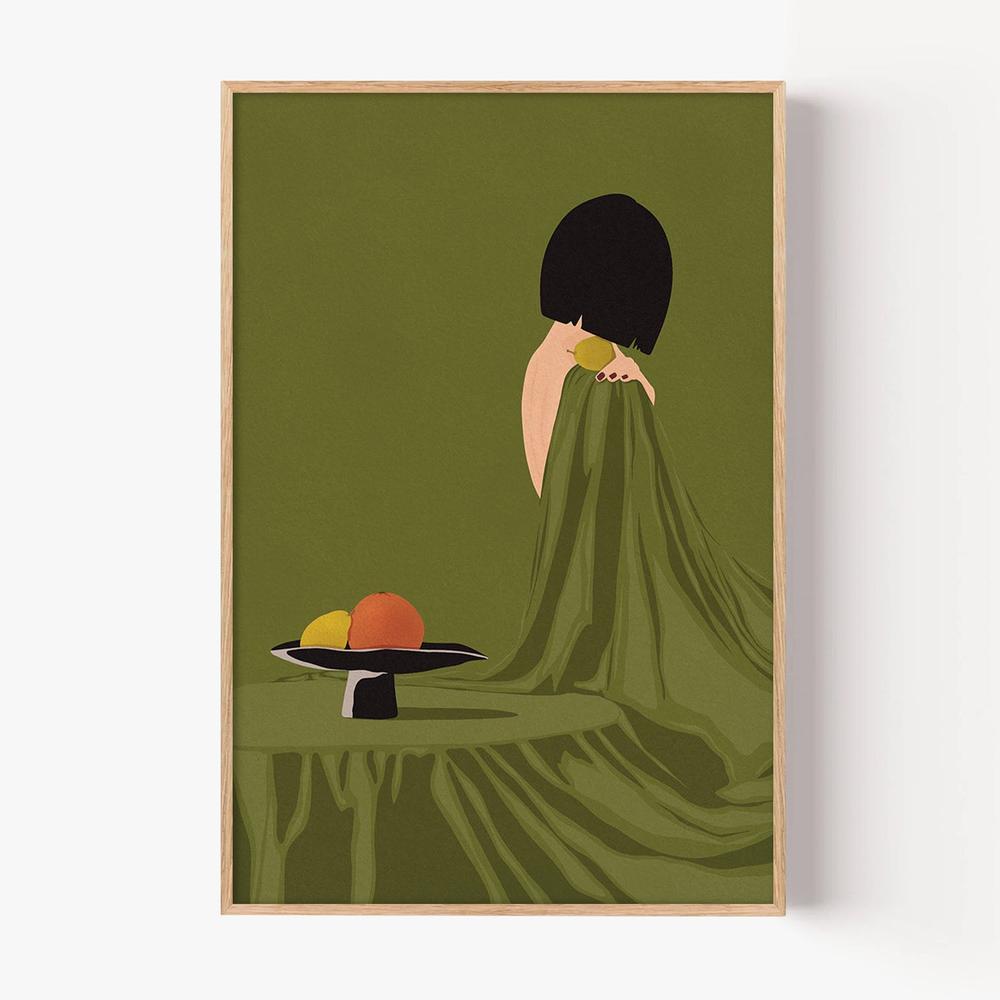 Green Dress Still Life-by-Lisa Solomoniuk-wall-art-print-canvas-poster-framed-Gioia