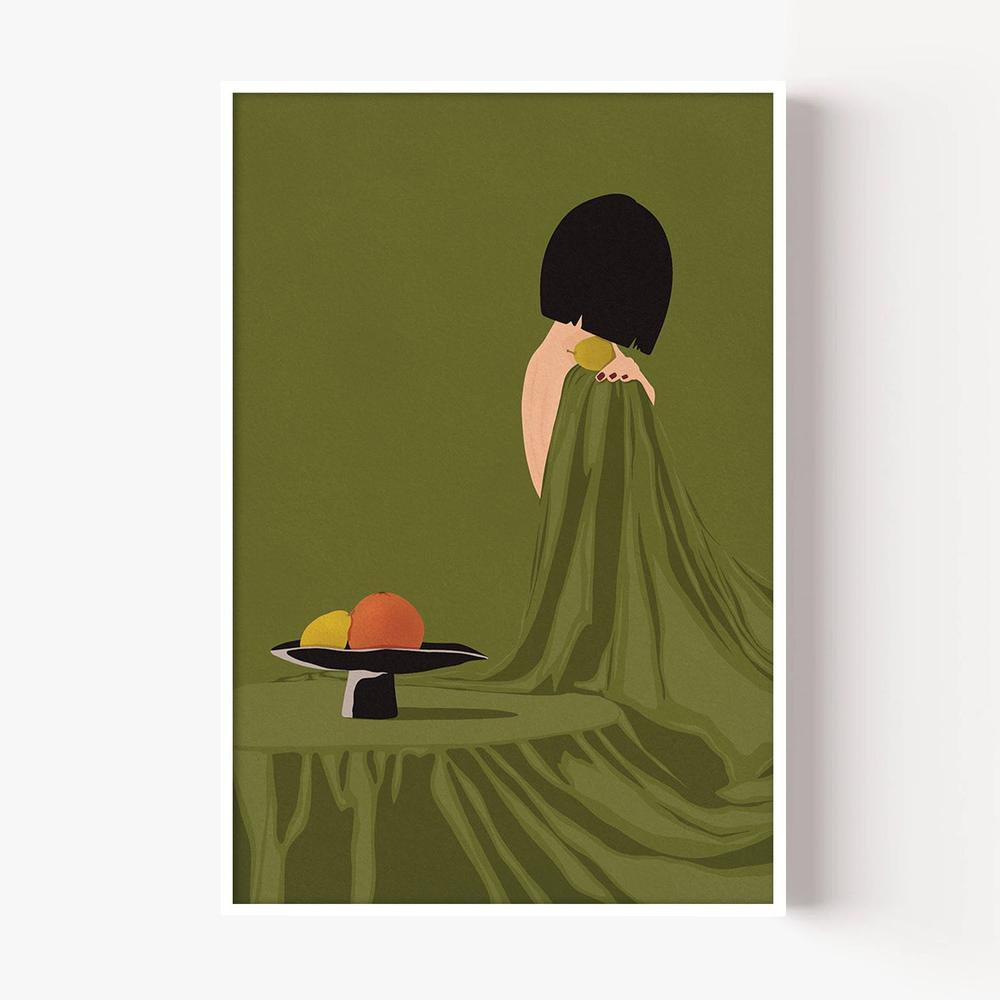 Green Dress Still Life-by-Lisa Solomoniuk-wall-art-print-canvas-poster-framed-Gioia
