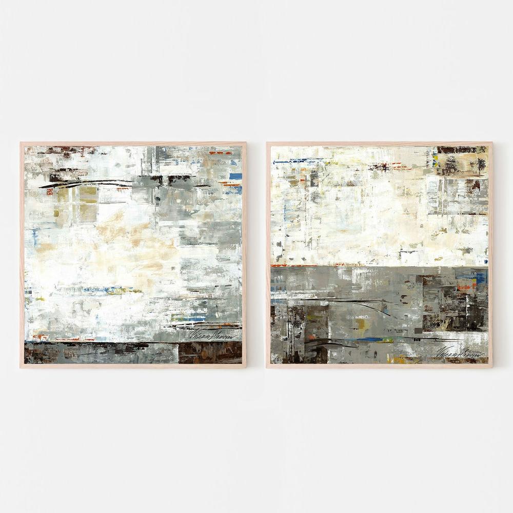 Grey Zone, Style A & B, Set Of 2-by-Lera-wall-art-print-canvas-poster-framed-Gioia