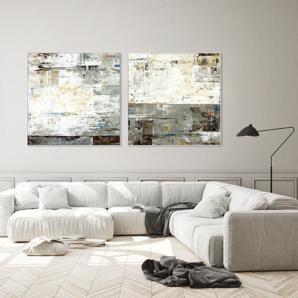 Grey Zone, Style A & B, Set Of 2-by-Lera-wall-art-print-canvas-poster-framed-Gioia