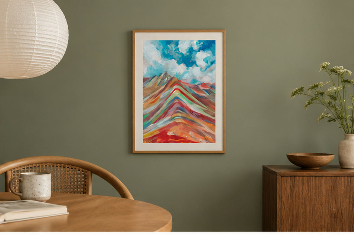 Rainbow Mountain, Original Artwork By Alice Kwan
