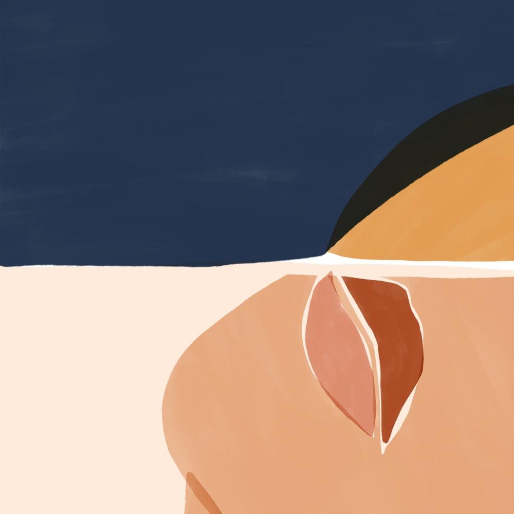 Half Face Half Sun-by-Ivy Green Illustrations-wall-art-print-canvas-poster-framed-Gioia