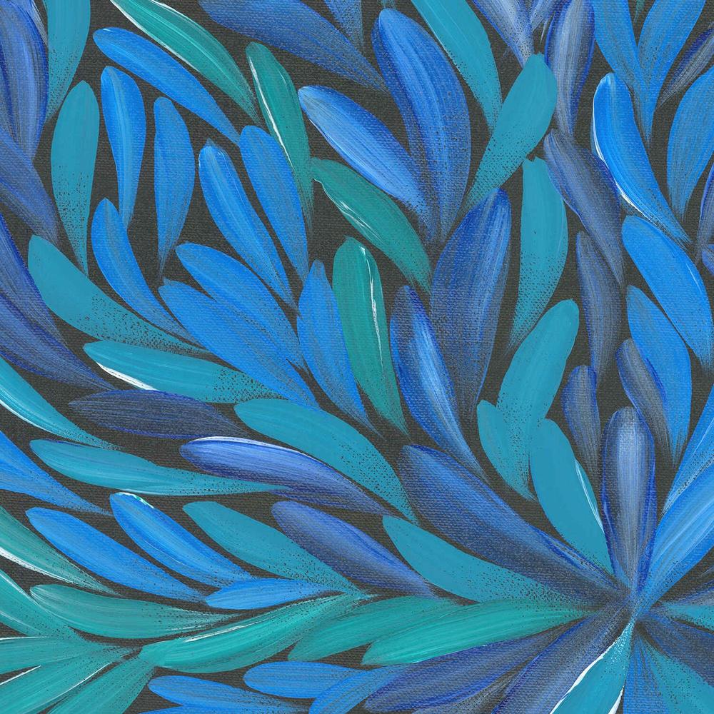 Healing Leaves Blue-by-Emma Rigney-wall-art-print-canvas-poster-framed-Gioia