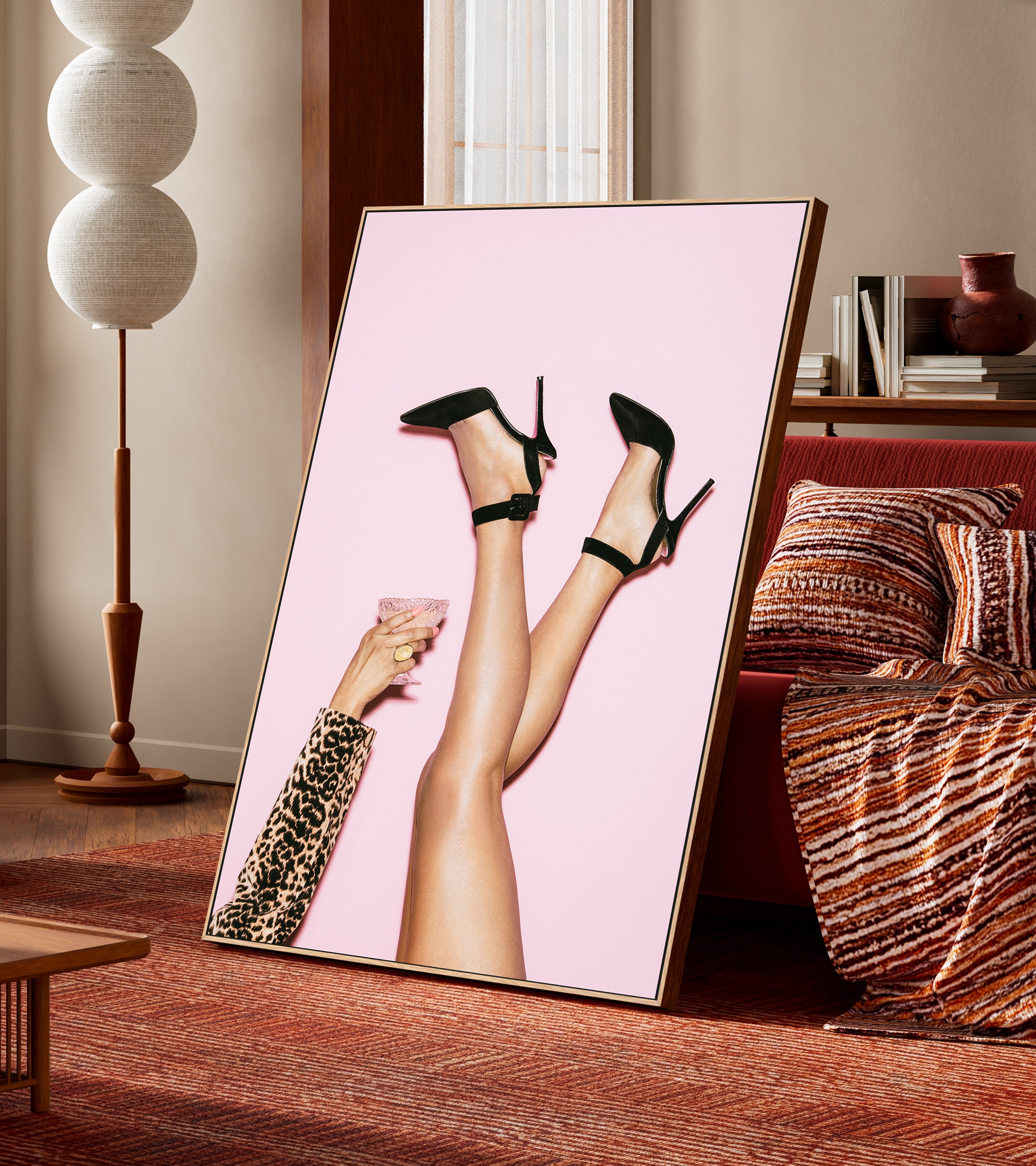 High Heels Pink Party-by-Pictufy Studio III-wall-art-print-canvas-poster-framed-Gioia