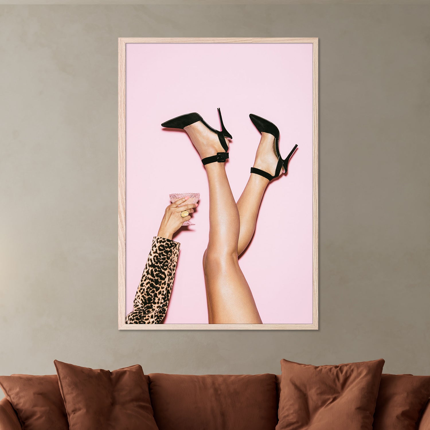 High Heels Pink Party-by-Pictufy Studio III-wall-art-print-canvas-poster-framed-Gioia