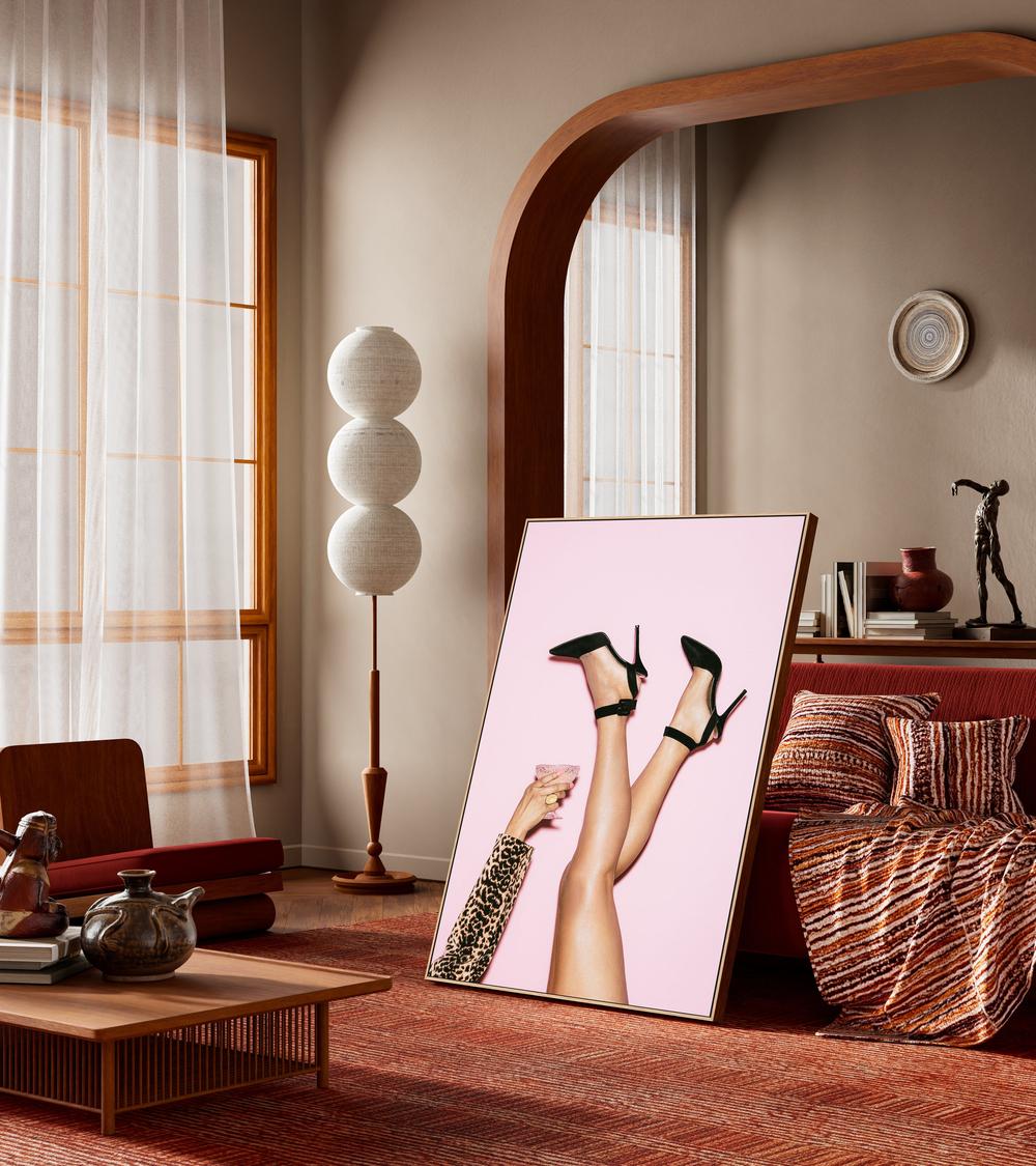 High Heels Pink Party-by-Pictufy Studio III-wall-art-print-canvas-poster-framed-Gioia