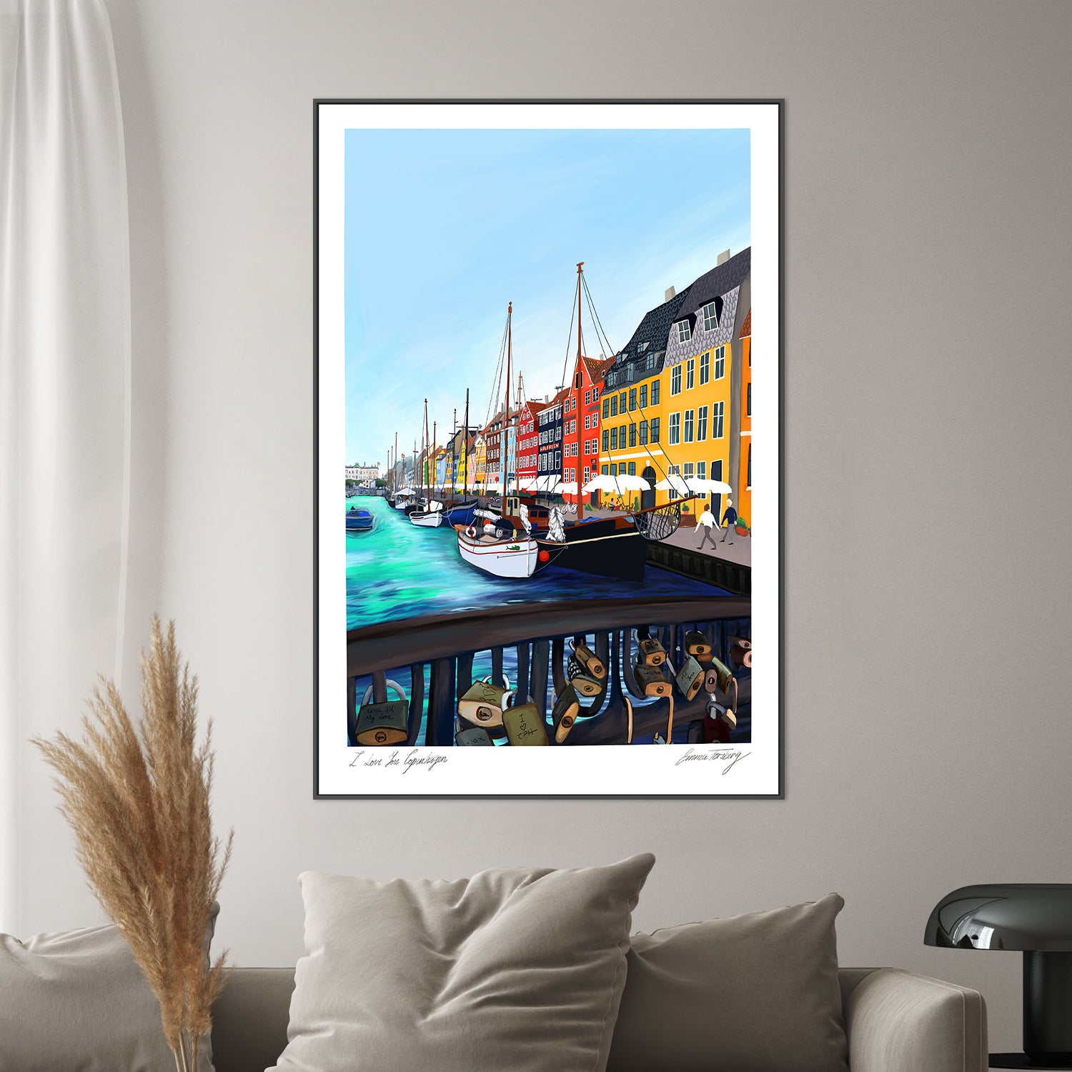 I Love You Copenhagen-by-Emma Forsberg-wall-art-print-canvas-poster-framed-Gioia