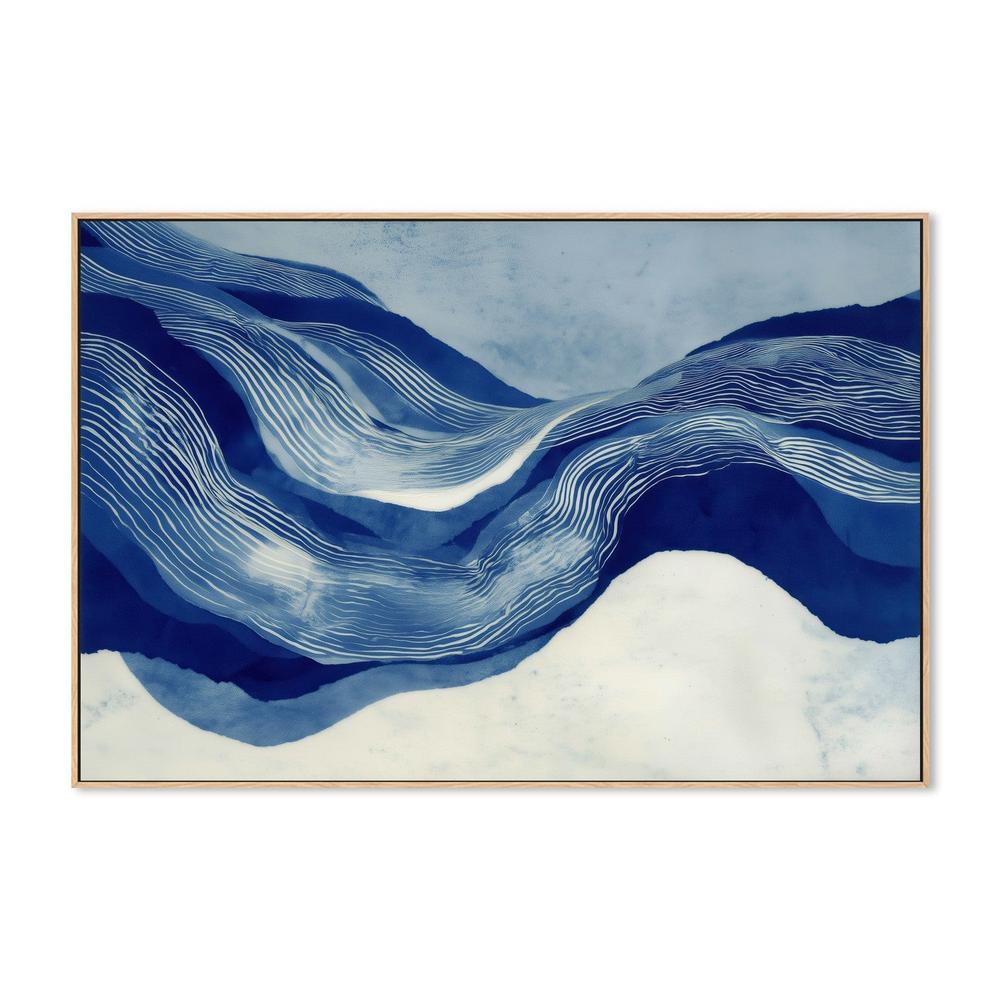 Indigo Contour Line Hills-by-Chromatic Storm Studio-wall-art-print-canvas-poster-framed-Gioia