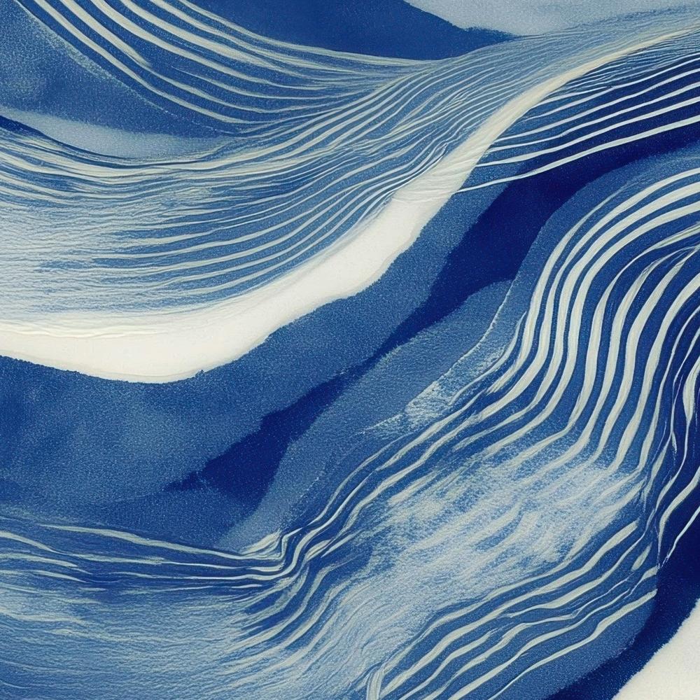 Indigo Contour Line Hills-by-Chromatic Storm Studio-wall-art-print-canvas-poster-framed-Gioia