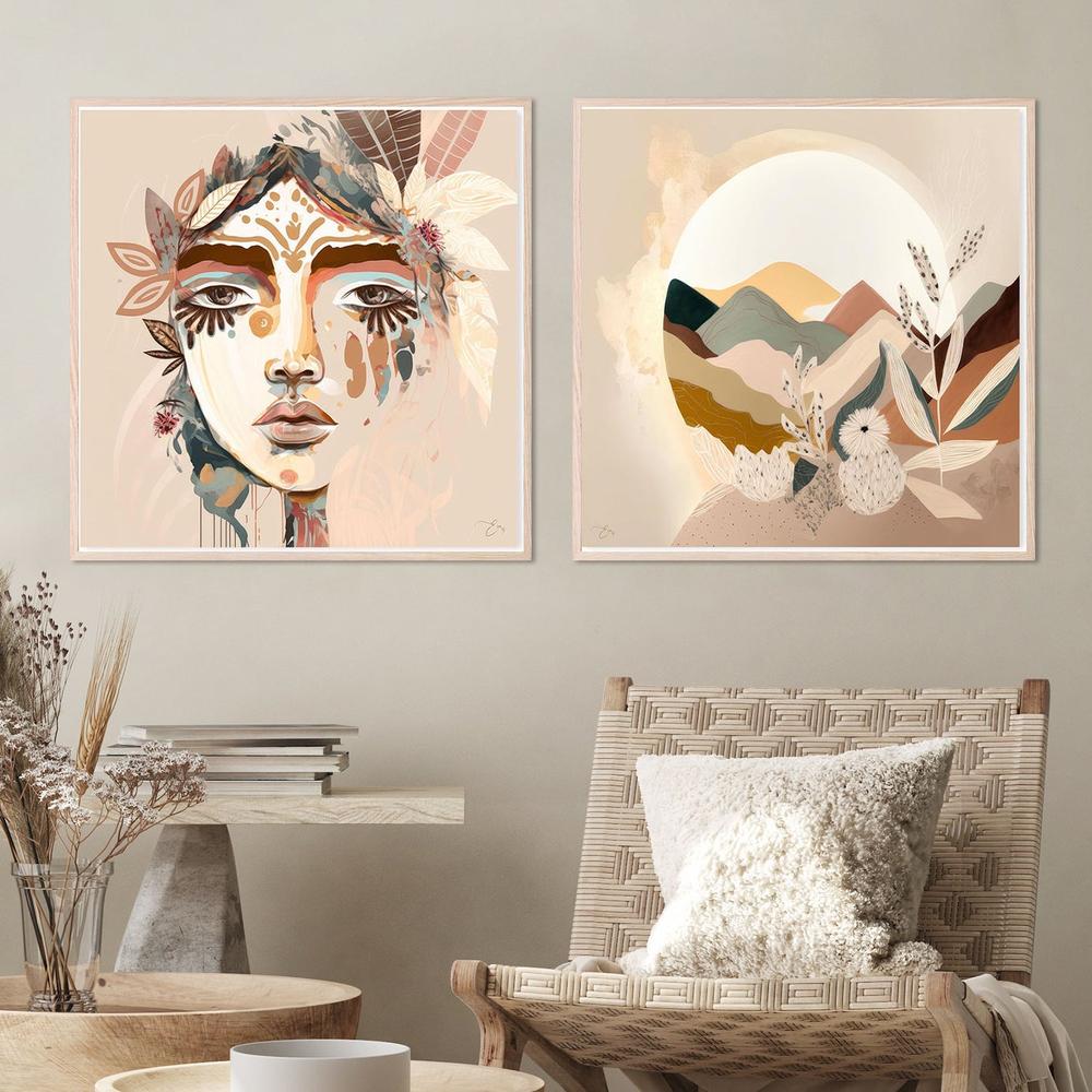 Ivy & Ivy Abstract, Set Of 2-by-Bella Eve-wall-art-print-canvas-poster-framed-Gioia