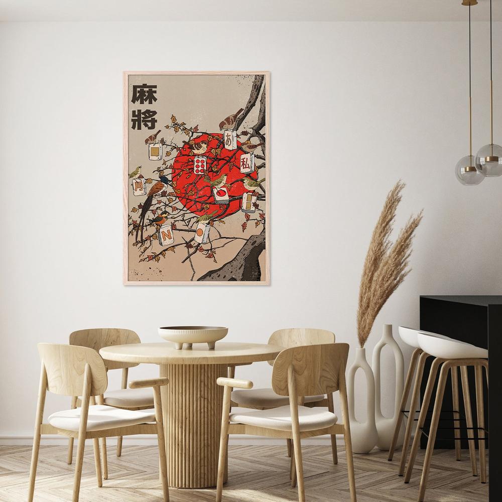 Japanese Mahjong Birds-by-Nicholas-wall-art-print-canvas-poster-framed-Gioia
