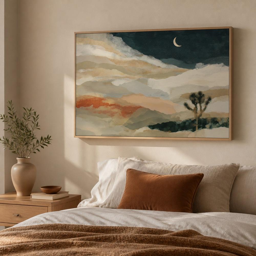 Joshua Tree Under Starry Skies-by-Chromatic Storm Studio-wall-art-print-canvas-poster-framed-Gioia