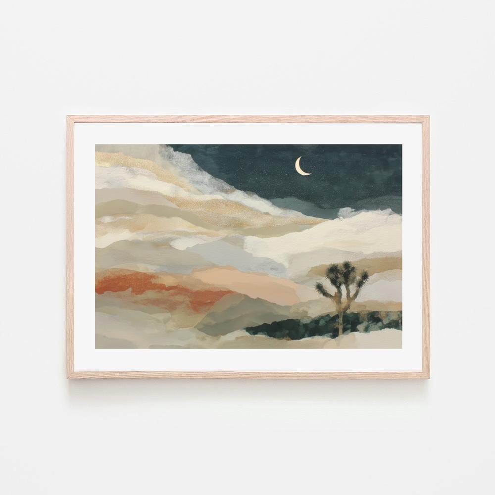 Joshua Tree Under Starry Skies-by-Chromatic Storm Studio-wall-art-print-canvas-poster-framed-Gioia