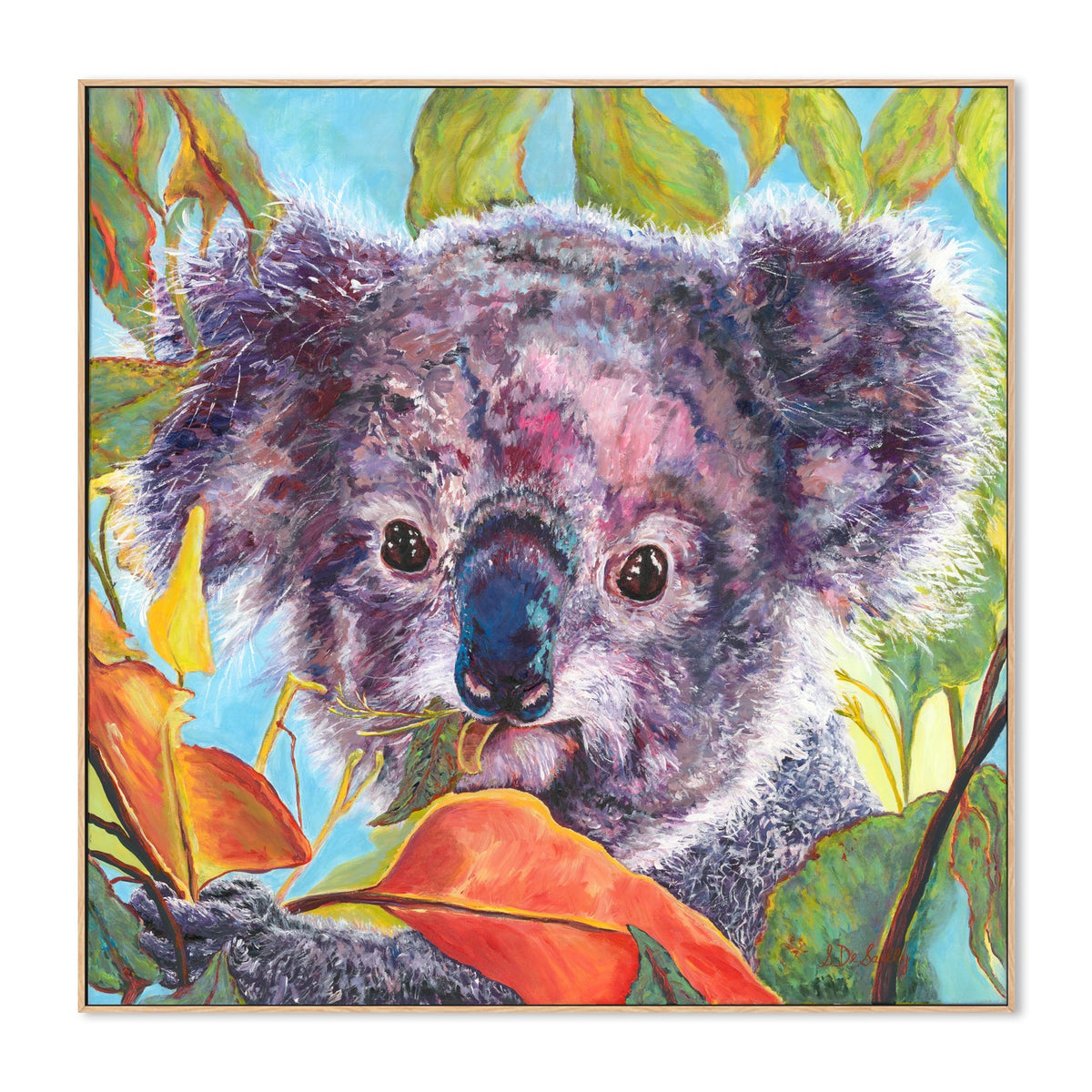 Koala Love scan-by-Sharon DeSailly-wall-art-print-canvas-poster-framed-Gioia