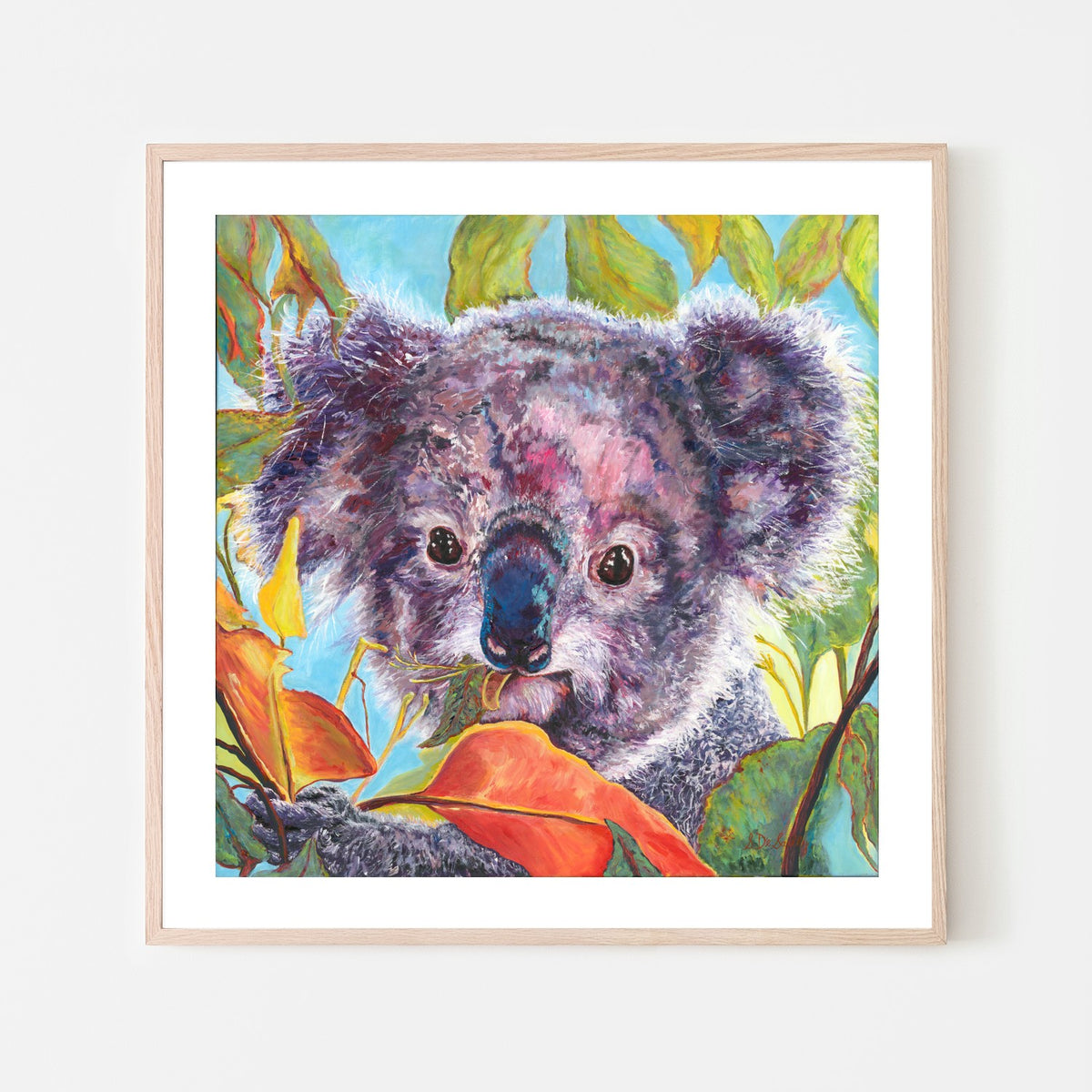 Koala Love scan-by-Sharon DeSailly-wall-art-print-canvas-poster-framed-Gioia